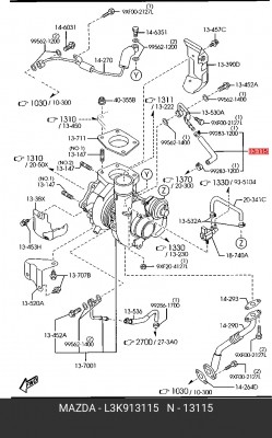 ШЛАНГ 27 L3K9-13-115 L3K913115 MAZDA