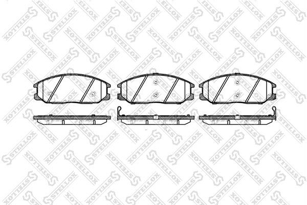 771 12=FDB1605=223414 !колодки дисковые п.\ Hyundai Santa Fe 2.4-2.0CDi 01> 782-012B-SX STELLOX