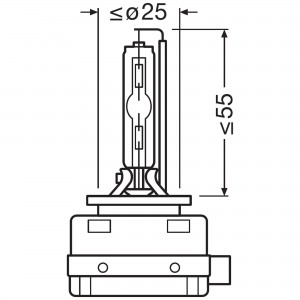 Лампа ксеноновая Original D8S 12V 25W PK32d-1 4300K 66548 66548 OSRAM