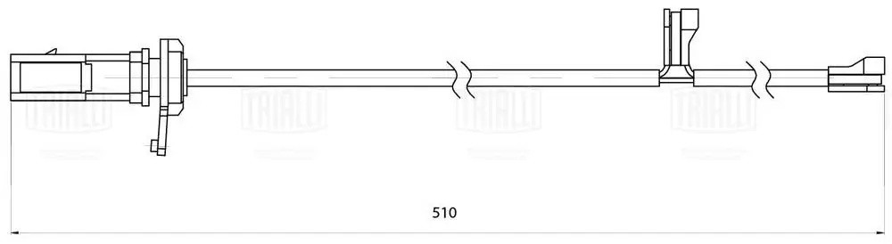 Датчик износа колодок Audi Q7 (15-) перед. L=510 (PFS 0196) PFS 0196 TRIALLI