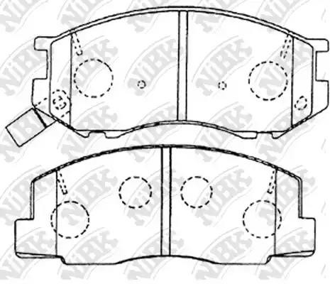 Колодки тормозные TOYOTA Liteace,Townace (88-) передние (4шт.) NIBK PN1328 NIBK