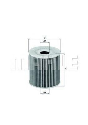 Фильтр масляный VOLVO S60,S80,XC70 (00-),XC70 2 (07-),V70 2 (00-) MAHLE OX149D MAHLE KNECHT