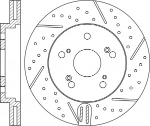 Диск тормозной HONDA Accord (14-) передний (перфорированный) (1шт.) NIBK RN1418DSET NIBK