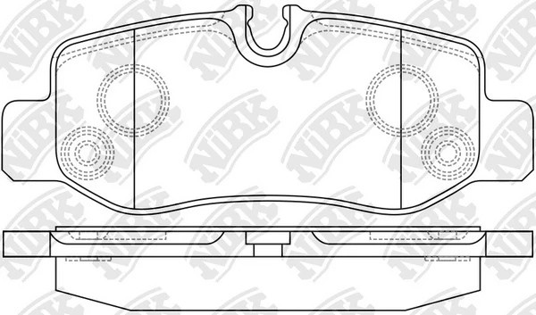 Колодки тормозные MERCEDES Viano,Vito (W447) задние (4шт.) NIBK PN0654 NIBK