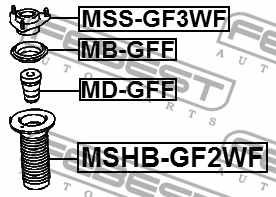 Подшипник опоры амортизатора MITSUBISHI OUTLANDER GF# 2012- MB-GFF MB-GFF FEBEST