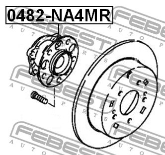 Ступица в сборе задняя MITSUBISHI GRANDIS NA4W/NA8W (2003-2009) 0482-NA4MR 0482-NA4MR FEBEST