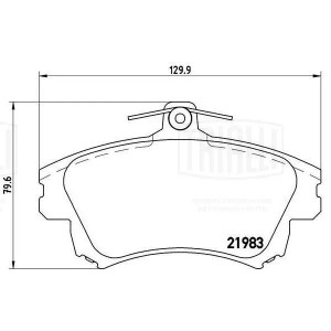 Колодки торм. Volvo S40 (95-)/V40 (95-) диск. перед. 130x80 (PF 4298) PF 4298 TRIALLI