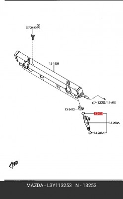 УПЛОТНИТЕЛЬНОЕ КОЛЬЦО  L3Y113253 L3Y113253 MAZDA