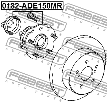 Ступица задняя 0182-ADE150MR FEBEST