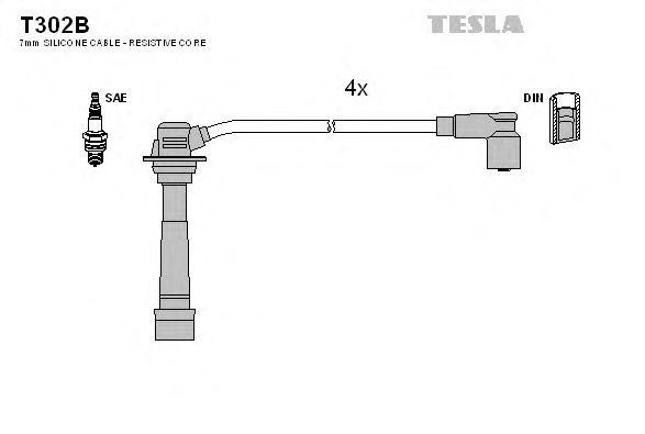 к-кт проводов!\ Mazda Xedos 6 1.6i 16V 93> T302B TESLA
