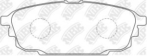 Колодки тормозные MAZDA 323 (00-04) задние (4шт.) NIBK PN5476 NIBK