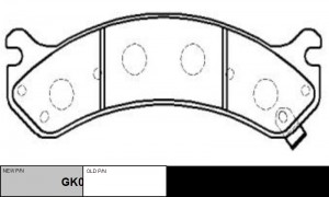 Колодки тормозные HUMMER H2 передние (4шт.) CTR GK0263 CTR