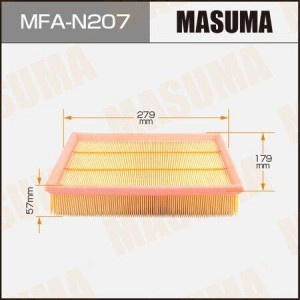 фильтр воздушный!\ Nissan Navara/Pathfinder 2.5DCi/CDi 05> MFA-N207 MASUMA
