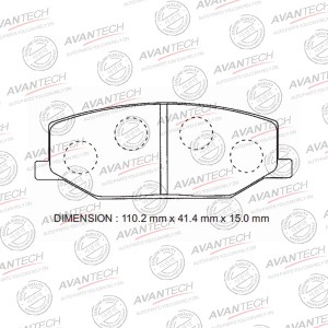 Колодки тормозные дисковые Avantech передние (противоскрипная пластина в компл.) AV761 AVANTECH