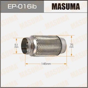 гофра глушителя! универсальная 51x145\ EP-016IB MASUMA