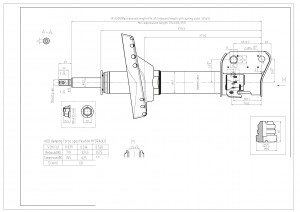 Амортизатор передний правый (SUBARU LEGACY OUTBACK (BP) 09/03-) (KYB 334374) DG2 DG21317 MILES