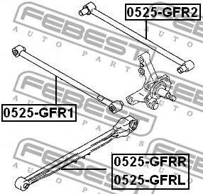 Рычаг задн подвески поперечн задний MAZDA 323 98-00, 626 97-00 0525-GFR2 0525-GFR2 FEBEST