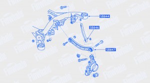Сайлентблок поперечной тяги задней подвески наружныйTouareg Q7 Cayenne SB847 SB847 FINWHALE