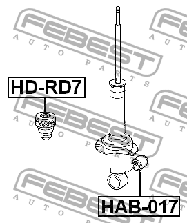 Отбойник заднего амортизатора HD-RD7 FEBEST