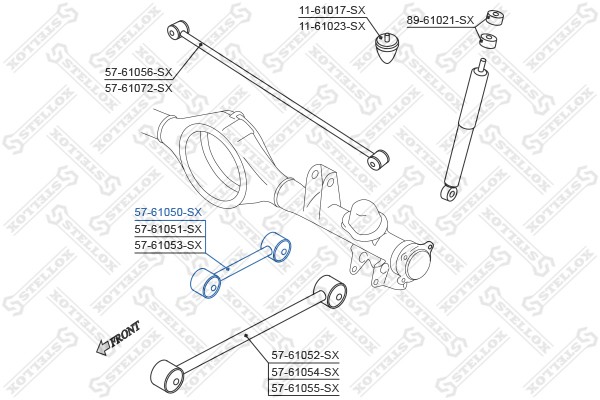 рычаг задней подвески продольный верхний!\ Suzuki Grand Vitara SQ 98> 57-61050-SX STELLOX