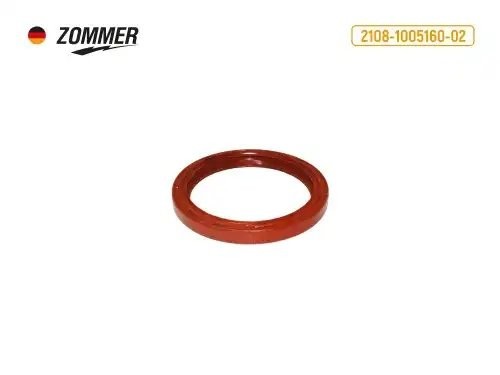 Сальник коленвала дв. 406, УАЗ, ВАЗ 2108 (красный) 80*100*10 2108100516002 ZOMMER