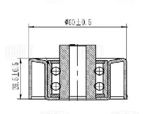 Ролик приводного ремня опорный d 60 CM5616 TRIALLI