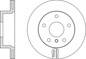 Диск тормозной BMW 5 (E60,E61) передний (1шт.) NIBK RN1397 NIBK