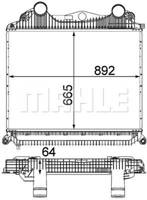 Интеркулер TGA (00-), TGS (07-) CI 123 000P MAHLE KNECHT