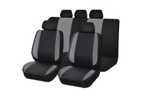 Авточехлы универсальные полиэстер черно-серые (9 предм.) Modern KRAFT KT835614 KRAFT