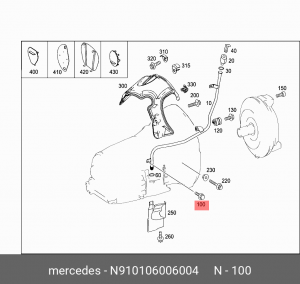 болт N 910106 006004 MERCEDES BENZ