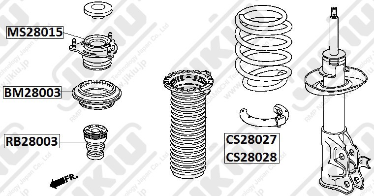 Подшипник опоры амортизатора  HONDA Civic FD Jan 06 Jan 12 BM28003 BM28003 JIKIU
