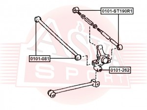 Сайлентблок TOYOTA Caldina (92-97) рычага заднего поперечного ASVA 0101-ST190R1 ASVA