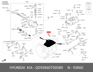 Датчик HYUNDAI County включения фонаря заднего хода OE QD93860T00080 HYUNDAI KIA