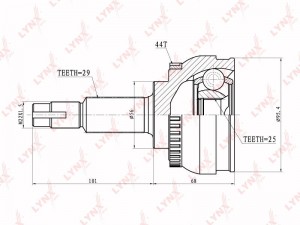 ШРУС наружный подходит для NISSAN Maxima 2.0-3.0 00/X-Trail 2.0-2.5 01 CO-5711A CO-5711A LYNXAUTO