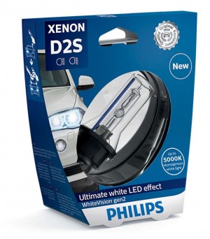Лампа D2S (35W) P32d-2 WhiteVision 2 +120% 5000K 85122WHV2 S1 37727933 85122WHV2S1 PHILIPS