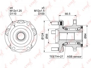 к-кт подшипника ступицы зад.!\ Subaru Forester/Impreza 03> WH-1153 LYNXAUTO