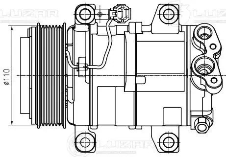 Компрессор кондиц. для а/м Infiniti QX56 (10-)/QX80 (13-)/Nissan Patrol VI (10-) LCAC1491 LUZAR