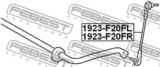 Тяга стабилизатора перед правая 1923-F20FR 1923-F20FR FEBEST
