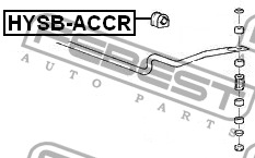 Втулка стабилизатора HYUNDAI ACCENT 00 199­9- HYSB-ACCR HYSB-ACCR FEBEST