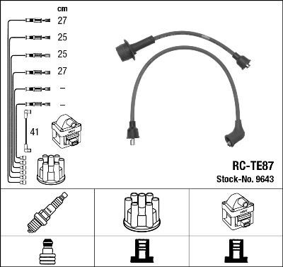 Провода высоковольтные RCTE87 9643 NGK