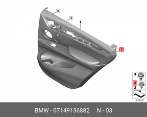 пистон салона! синяя с уплотнителем\ BMW E70 07149136882 BMW