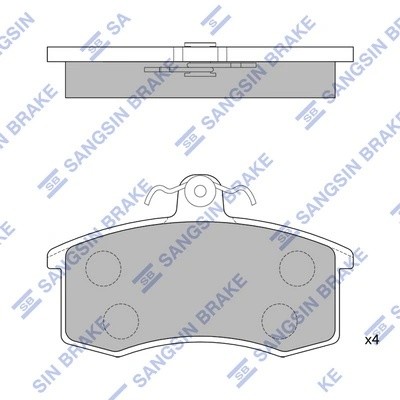 Колодки тормозные ВАЗ-2108 передние (4шт.) SANGSIN SP1165 SANGSIN