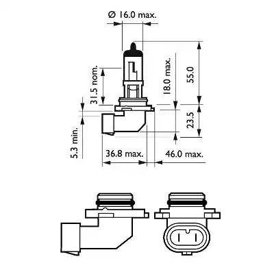 HB4 12V-55W+30% PREMIUM ЦОКОЛЬ P22d P22d 9006PRC1 PHILIPS