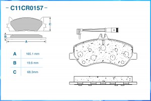 Тормозные колодки передние Low Metallic C11CR0157 C11CR0157 CWORKS