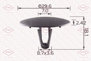 Клипса автомобильная [упаковка 10 штук] LEXUSTOYOTA TJB1163 TJB1163 TATSUMI