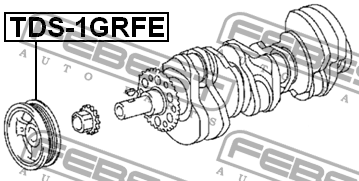 Шкив коленвала TOYOTA LAND CRUISER PRADO 150 TDS-1GRFE TDS-1GRFE FEBEST