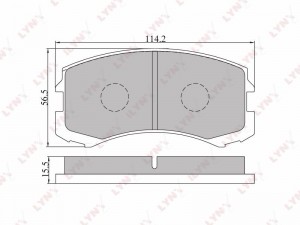 Колодки тормозные передние подходит для MITSUBISHI Lancer IX 1.3-20 03-07 BD-550 BD-5503 LYNXAUTO