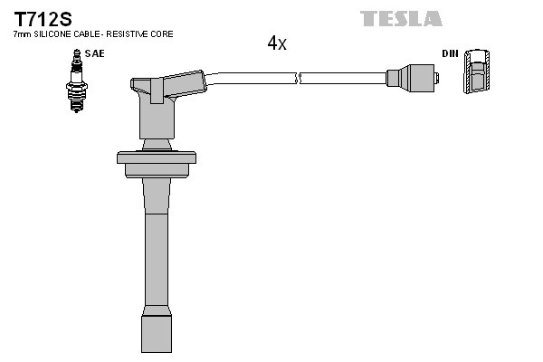 к-кт проводов!\ Volga Gaz 3310 2.3i 16V 97> T712S TESLA