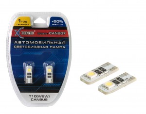 Лампа светодиодная 12V W5W W 2.1х9.5d блистер (2шт.) XENITE 1009240 XENITE