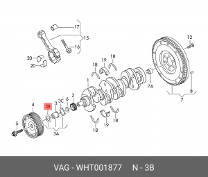 VAG Коленвала WHT 001 877 VAG
